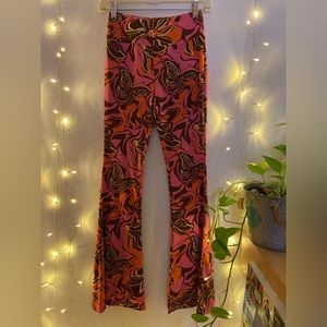Funky Y2k 70s multicolor flare pants
